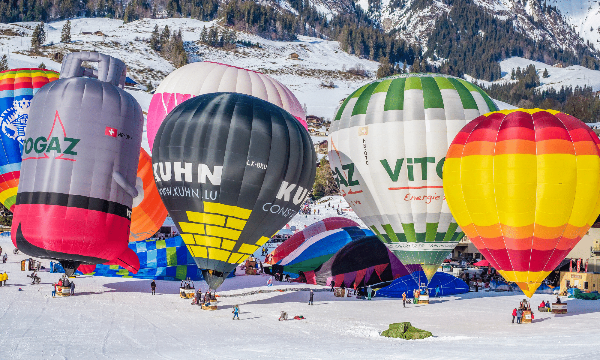 take-off site International Balloon Festival - Winter - Château-d'Œx - Dominik Gehl