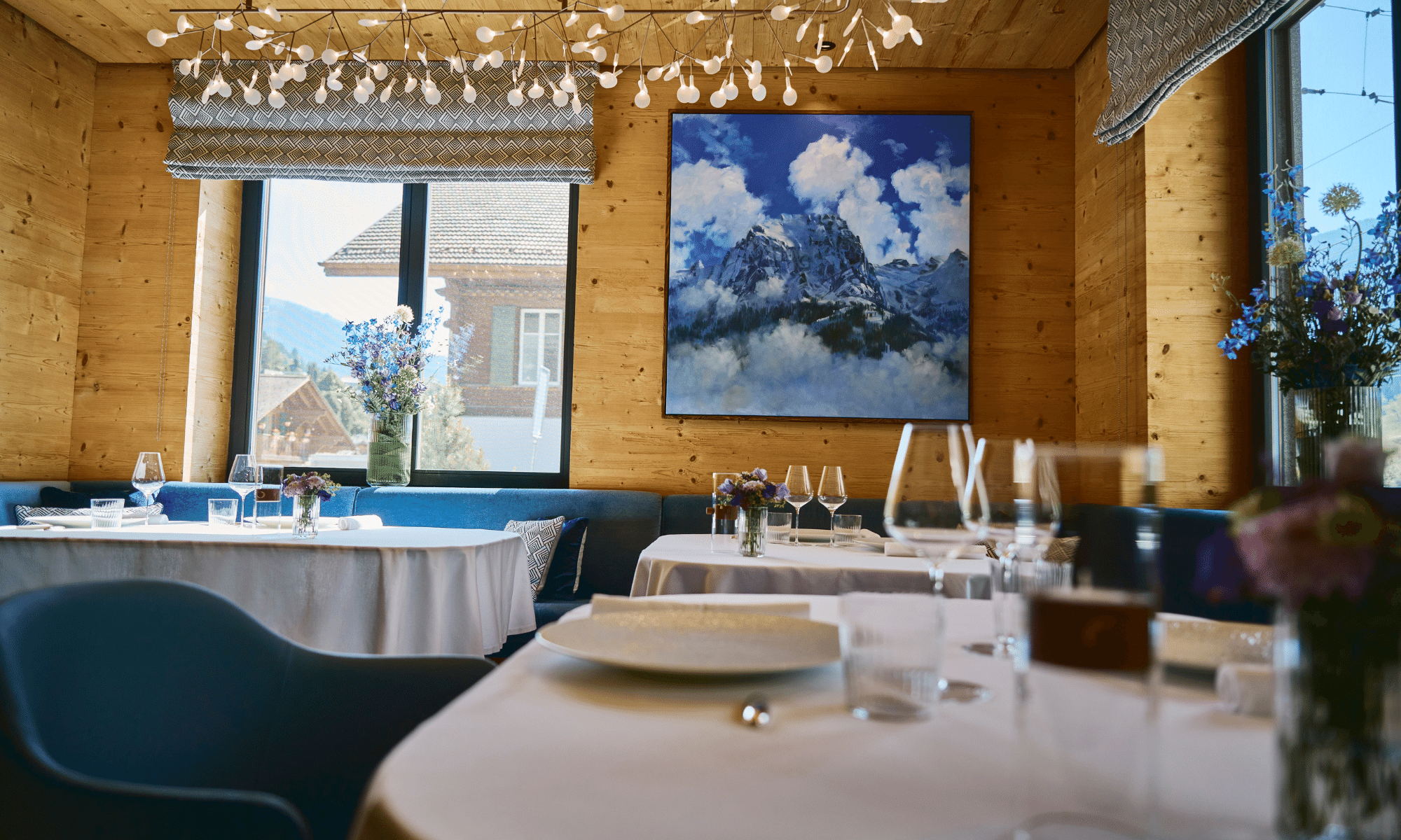 Blick auf den Saal des Restaurants Valrose - keine Saison - Rougemont - Valrose