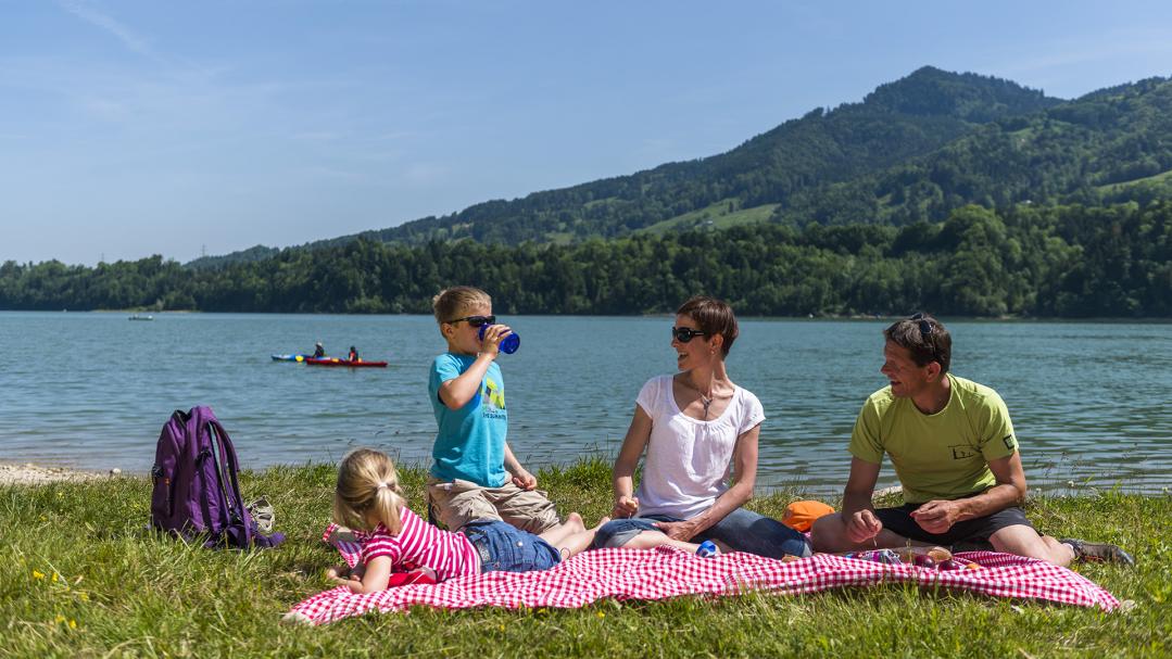 Picknicken mit der Familie