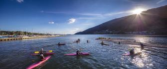 Kayak on lake Biel