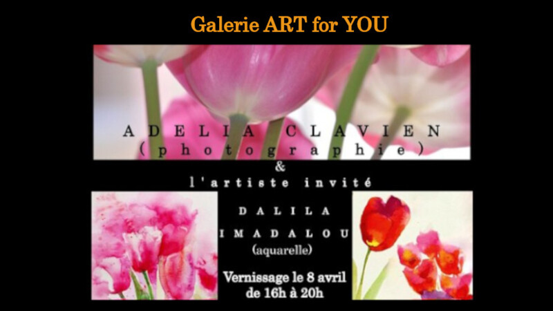 "Tulip-Art" avec les photographies de Adelia Clavien & les aquarelles de Dalila Imadalou (artiste invité)