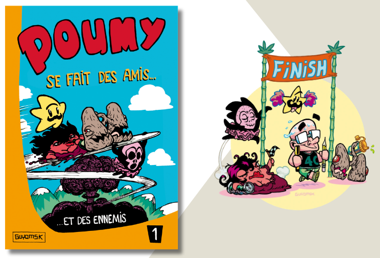 Dédicace de Guyomsk pour sa BD Poumy