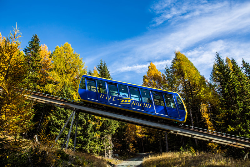 Funiculaire St-Luc en automne