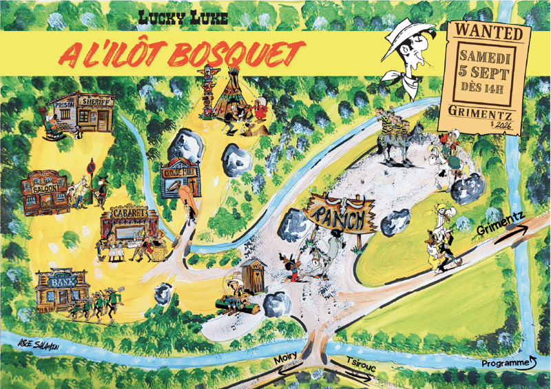 Lucky-Luke à l'îlot Bosquet