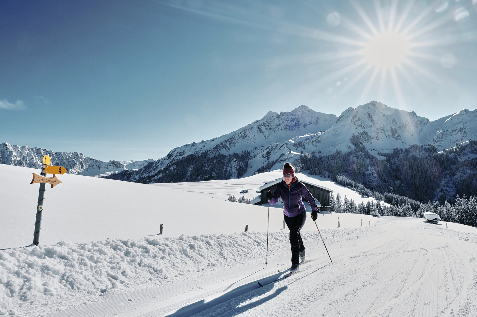 Cross-country slope in Pra Cornet