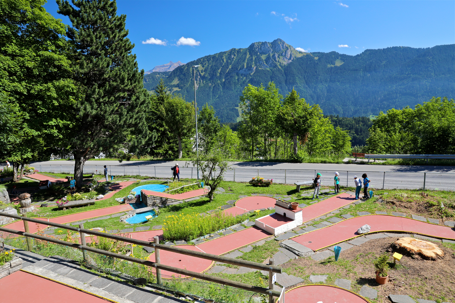 Minigolf in Leysin
