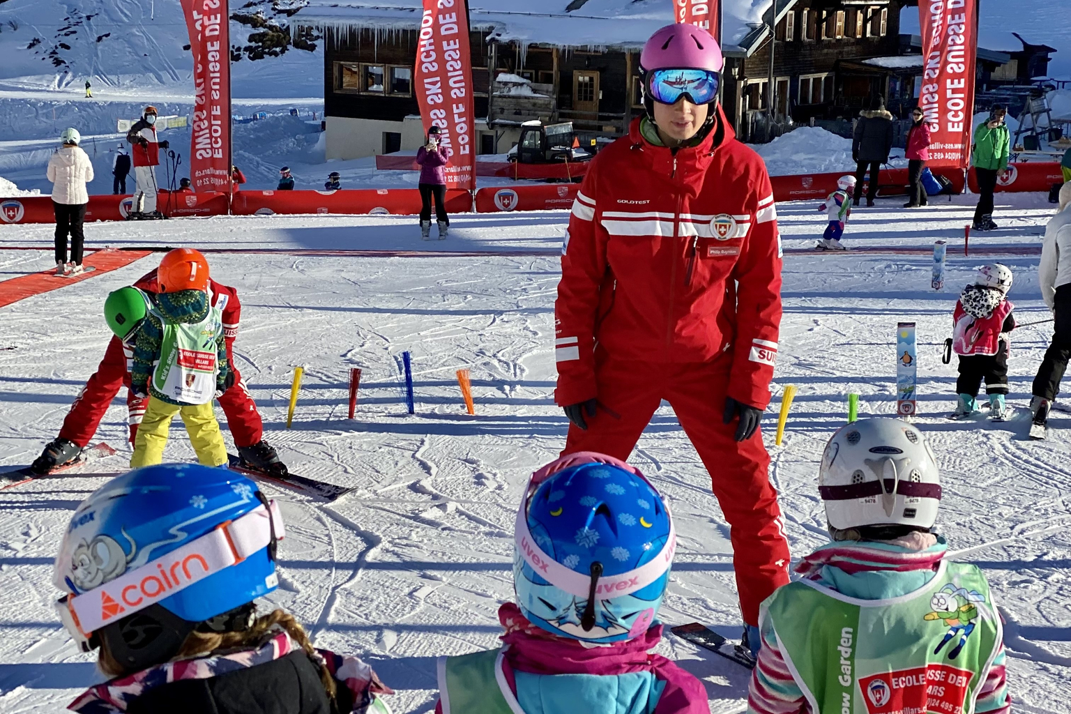 Jardin des neiges pour les enfants débutants avec l'ESS Villars