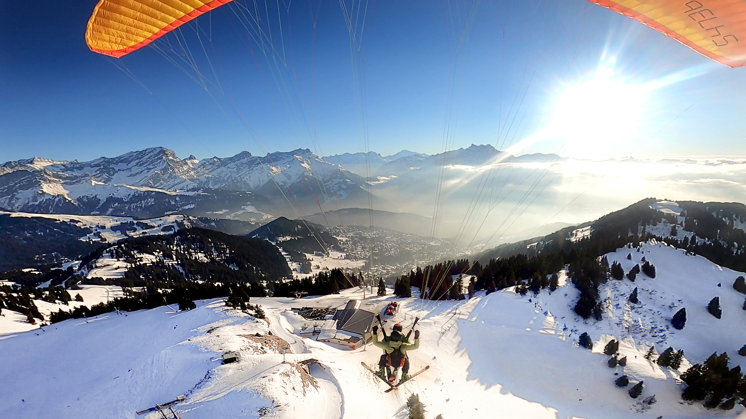Ski flying with Chabl'évasion