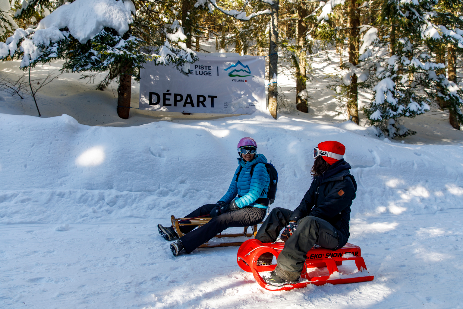 Piste de luge Col de Soud-Villars