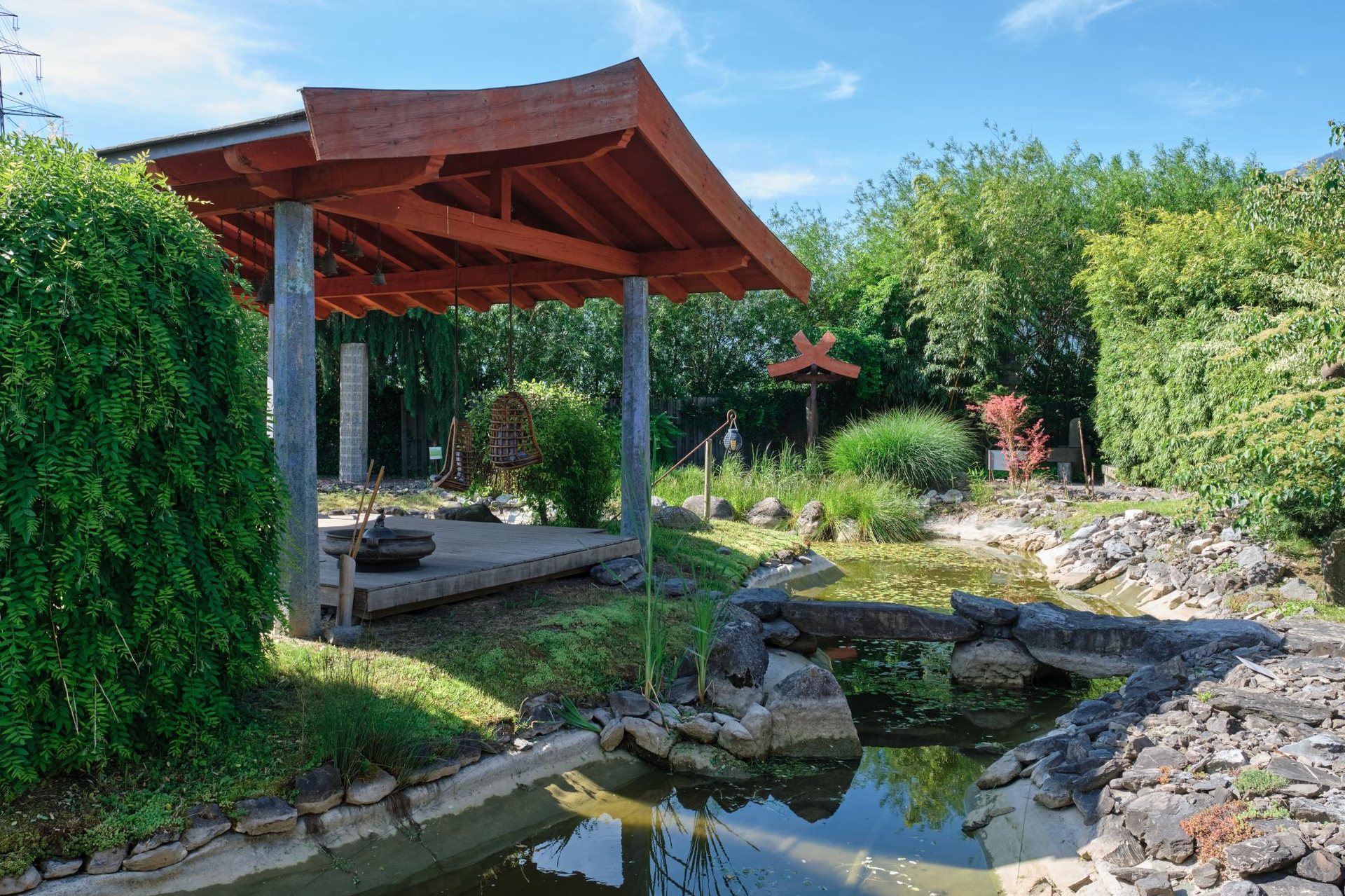 Aigle - Jardin Zen - été