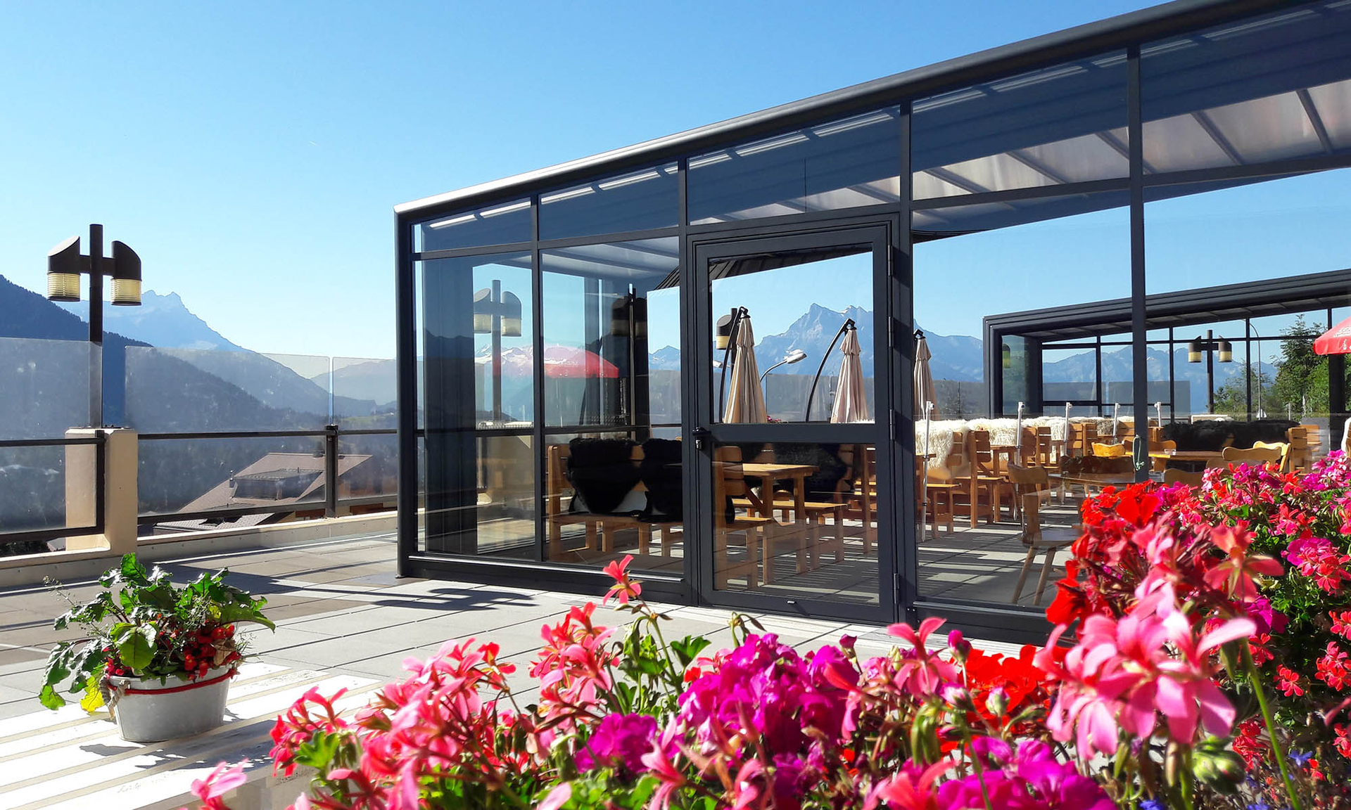Restaurant Bel Air - Leysin - été - Télé Leysin-Les Mosses-La Lécherette SA
