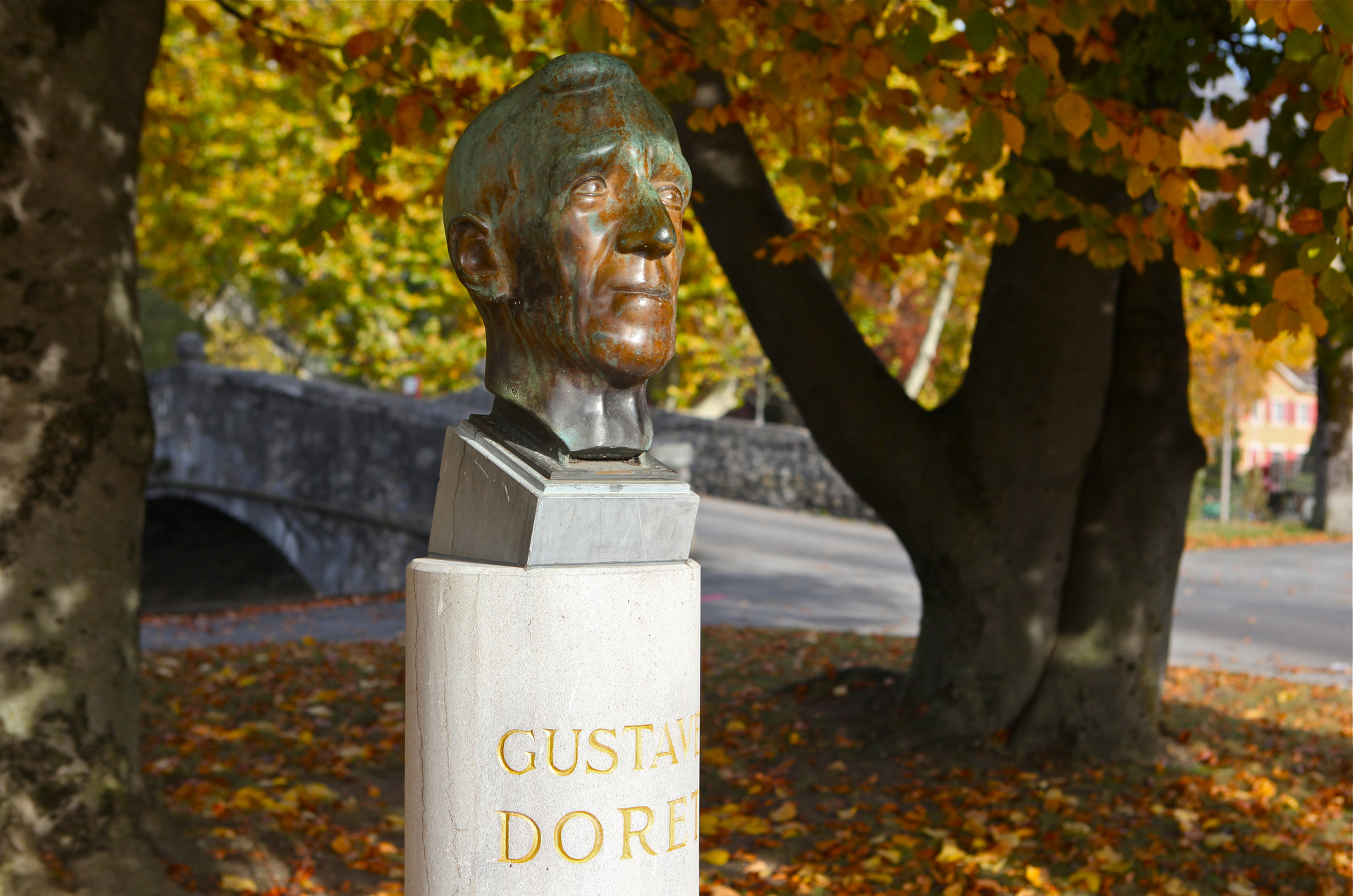 Statue Mann - Herbst - Aigle