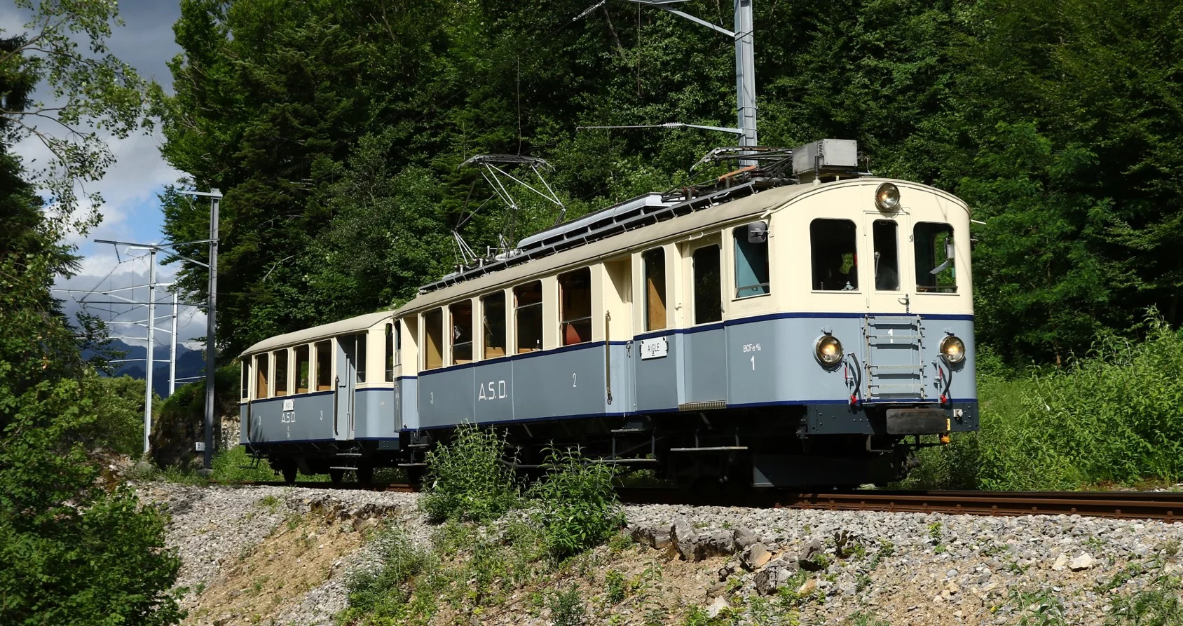 Train TransOrmonan sur les rails