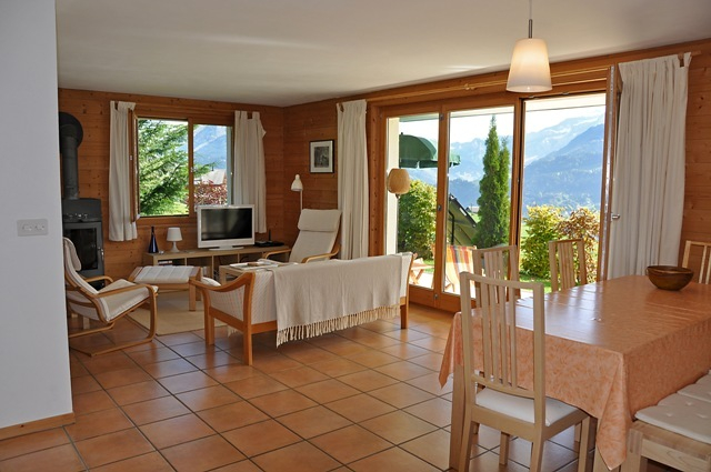 Appartement Lyngen / Wohnzimmer - Leysin