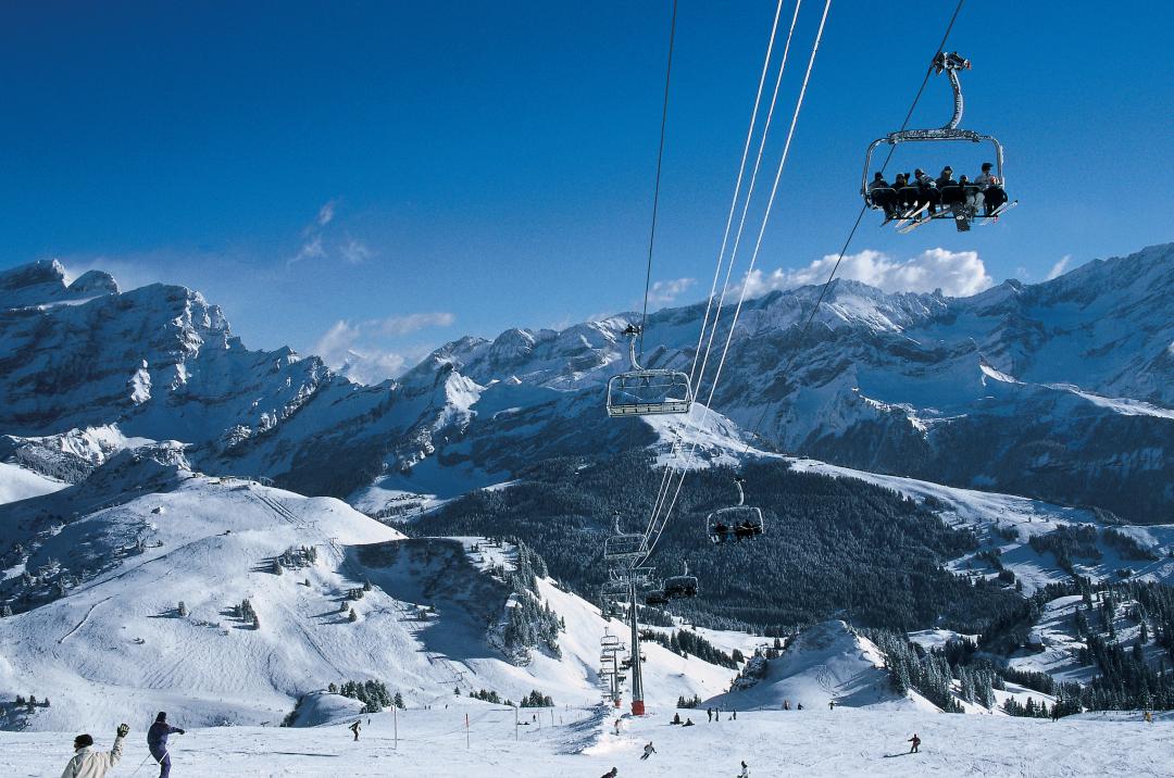Le domaine skiable de TVGD s'étend dans un décor alpin hivernal grandiose