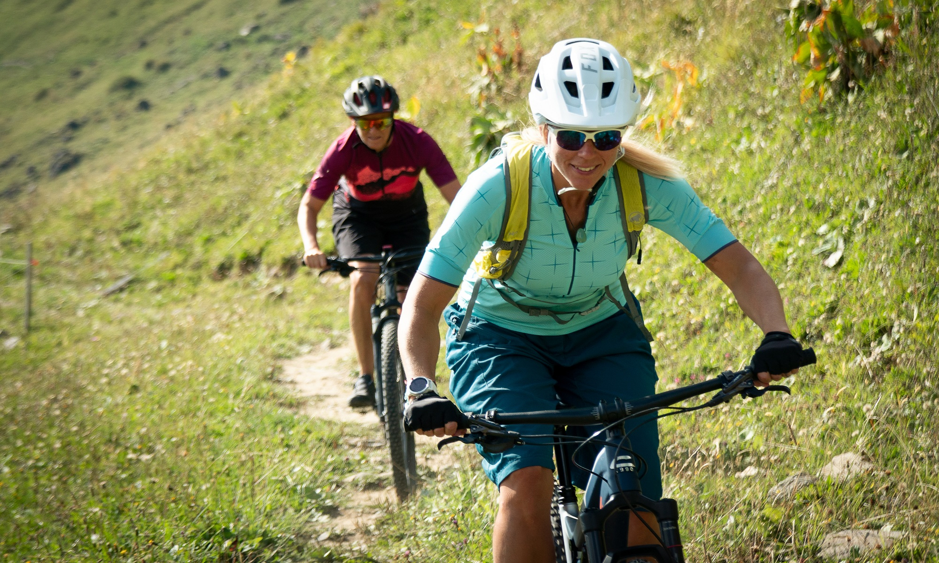 Cyclistes en VTT à Villars