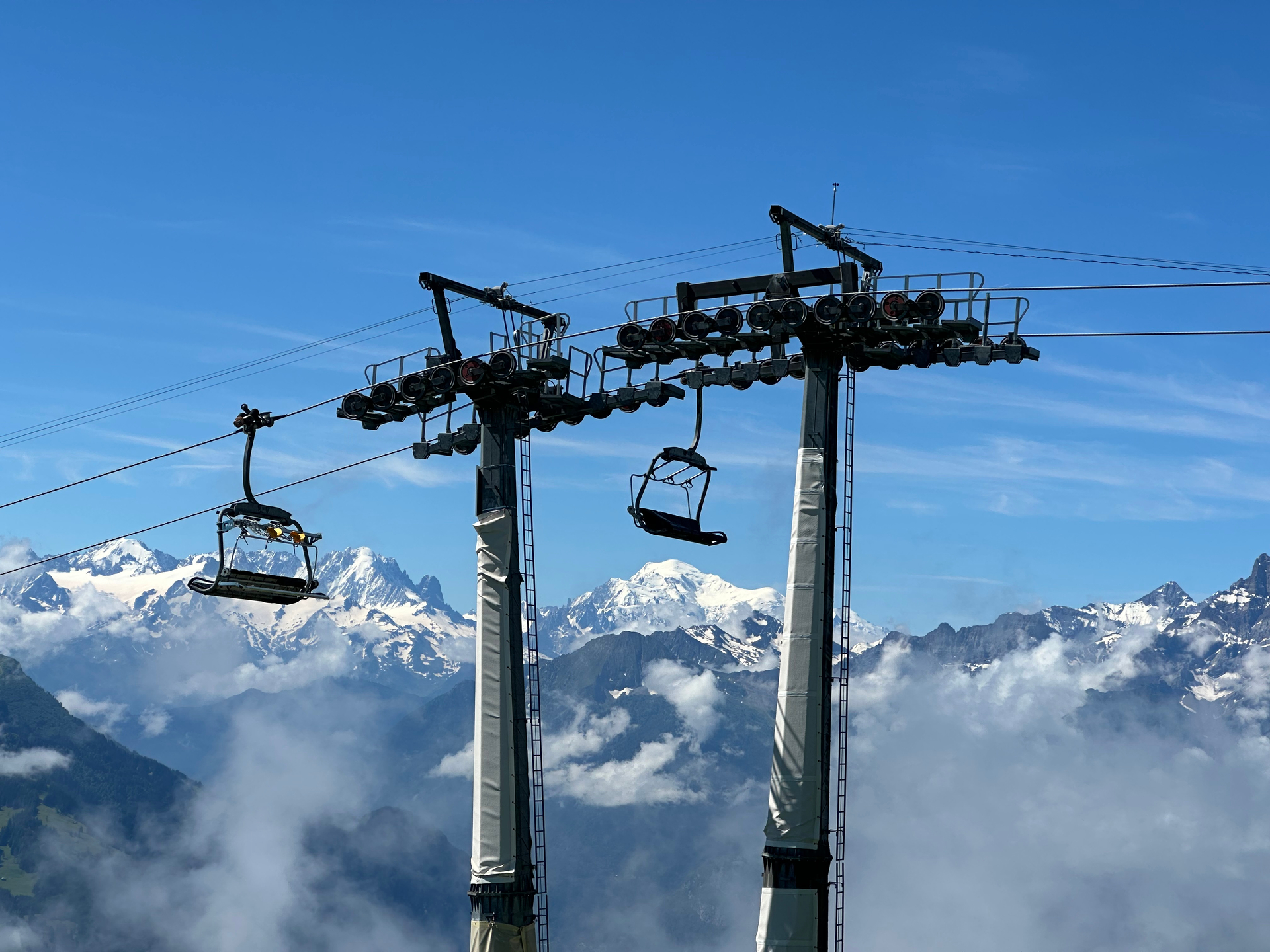 Vue majestueuse depuis le télésiège du Grand Chamossaire