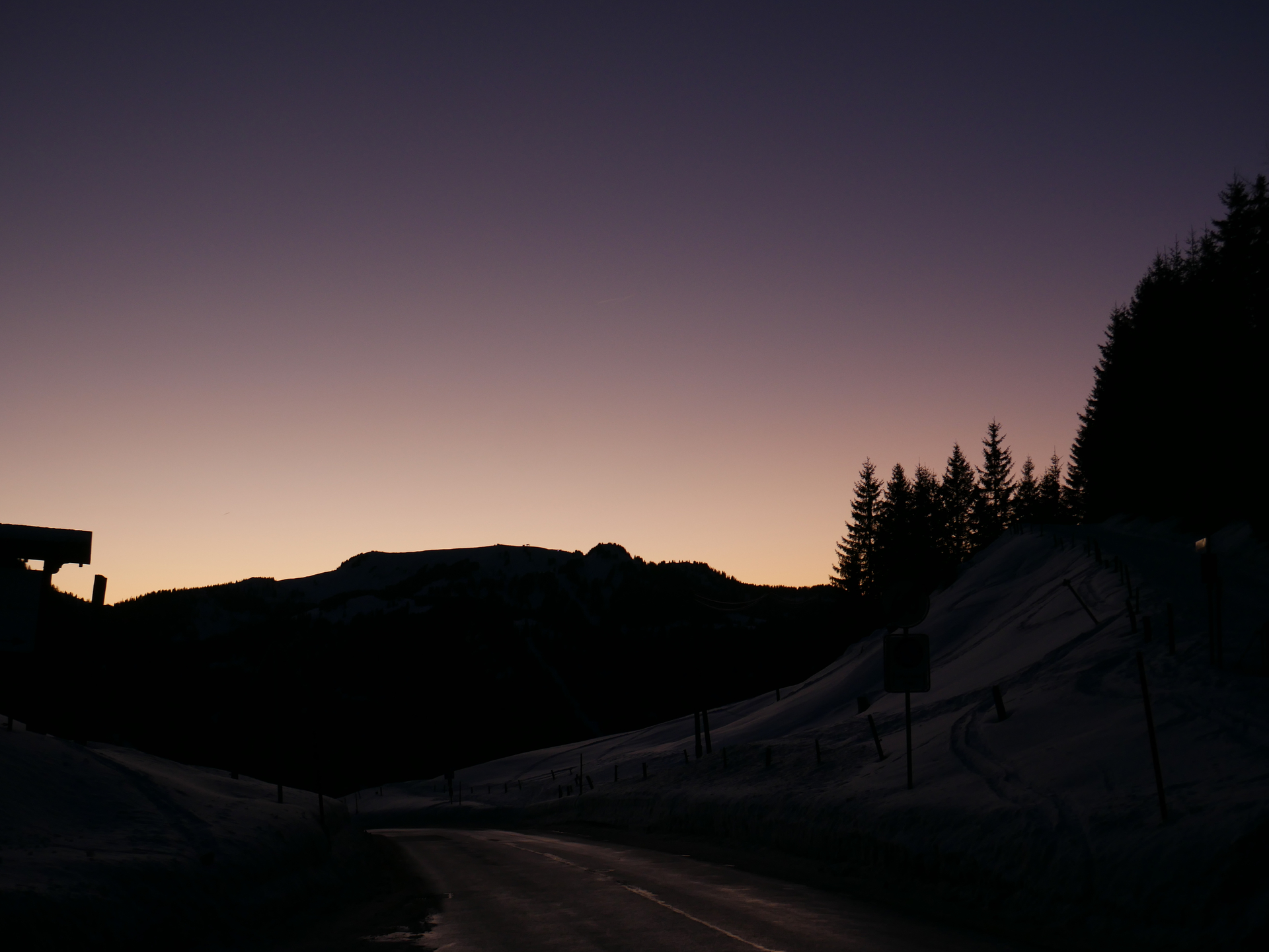 Sunset on the path