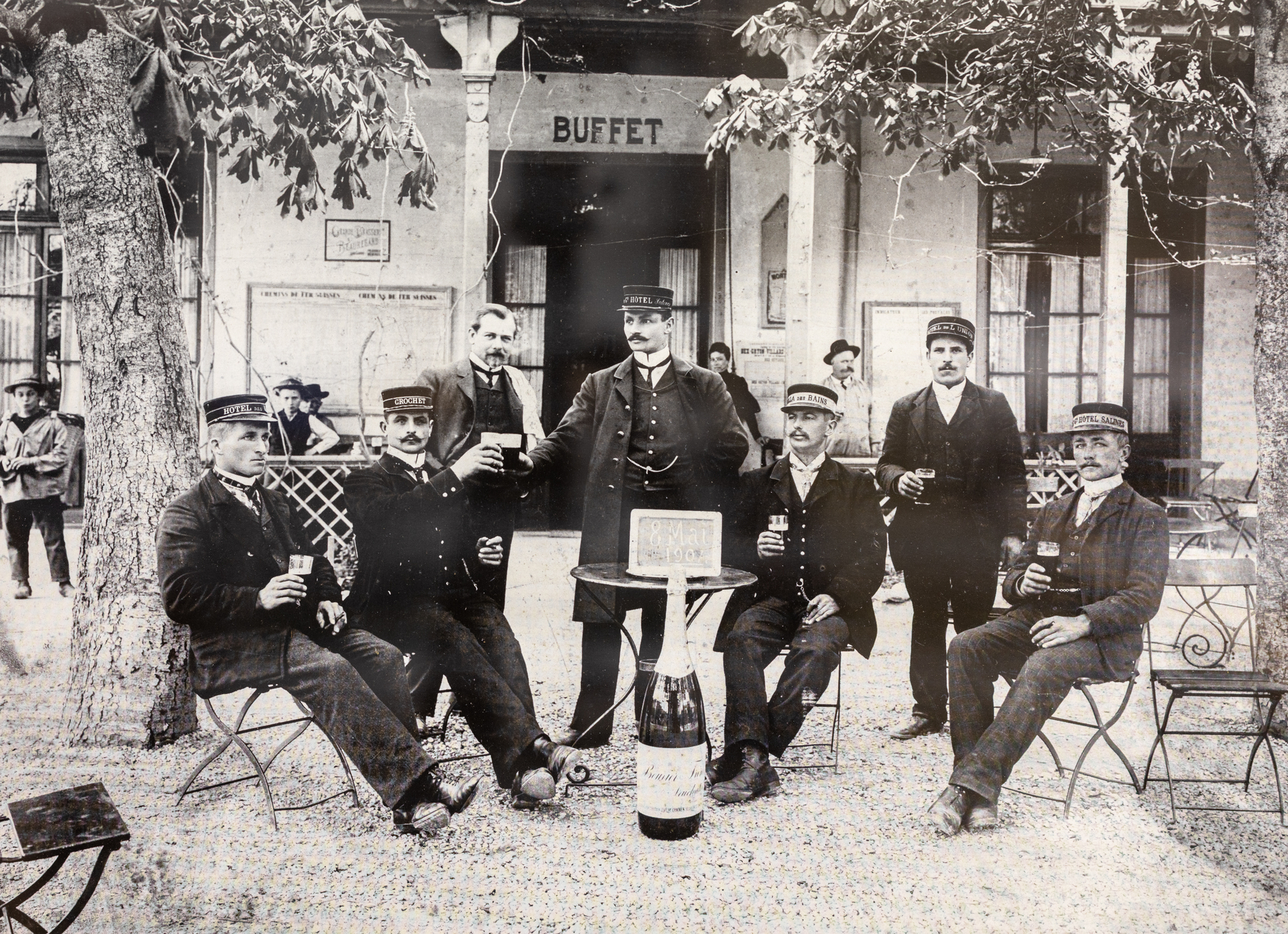 Die Kutscher der Hotels von Bex. 8. Mai 1904