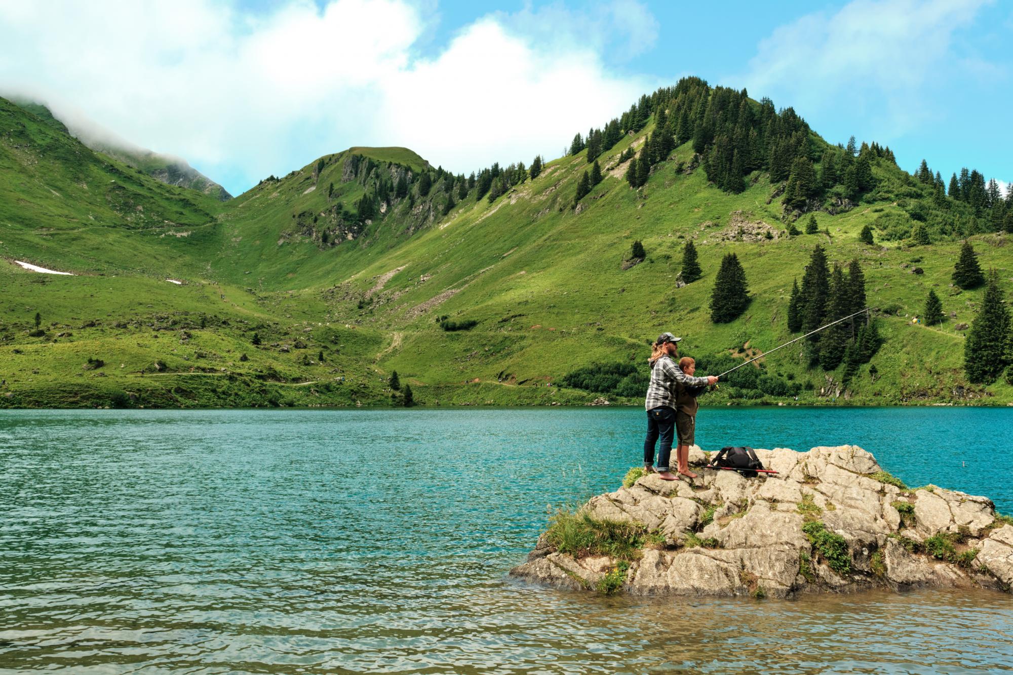 Les Mosses - Angeln am Lioson-See - Sommer