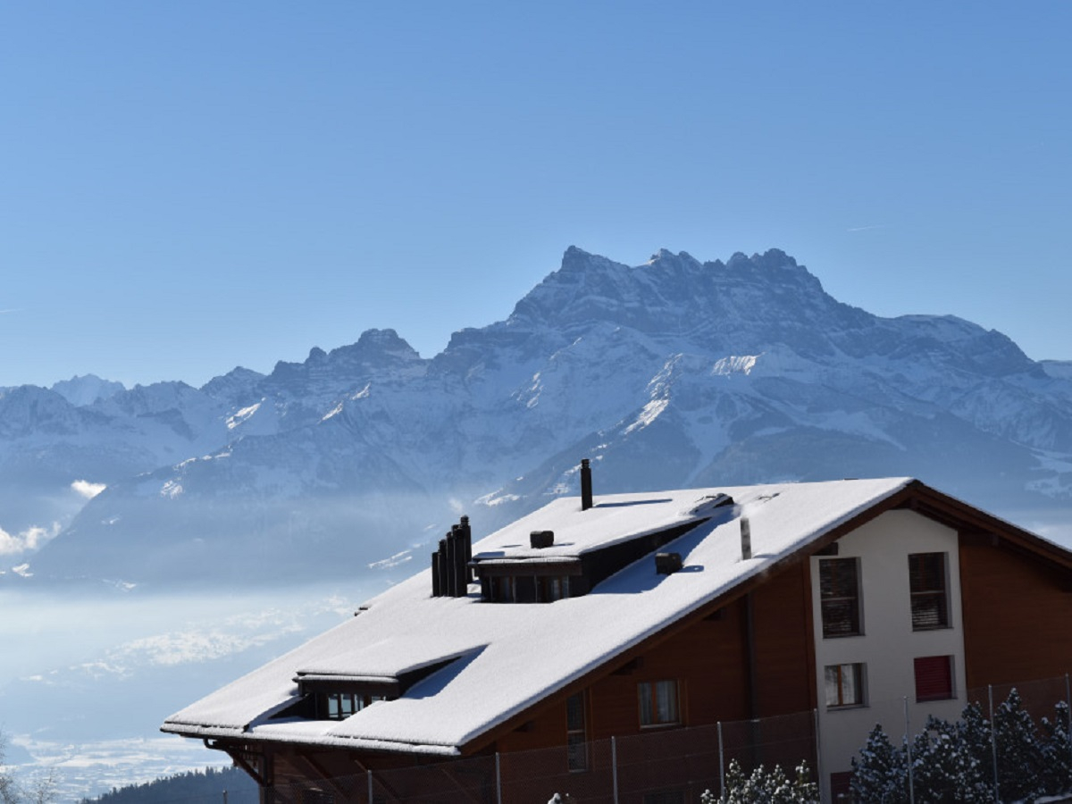 Domaine du Parc / view - winter - Leysin