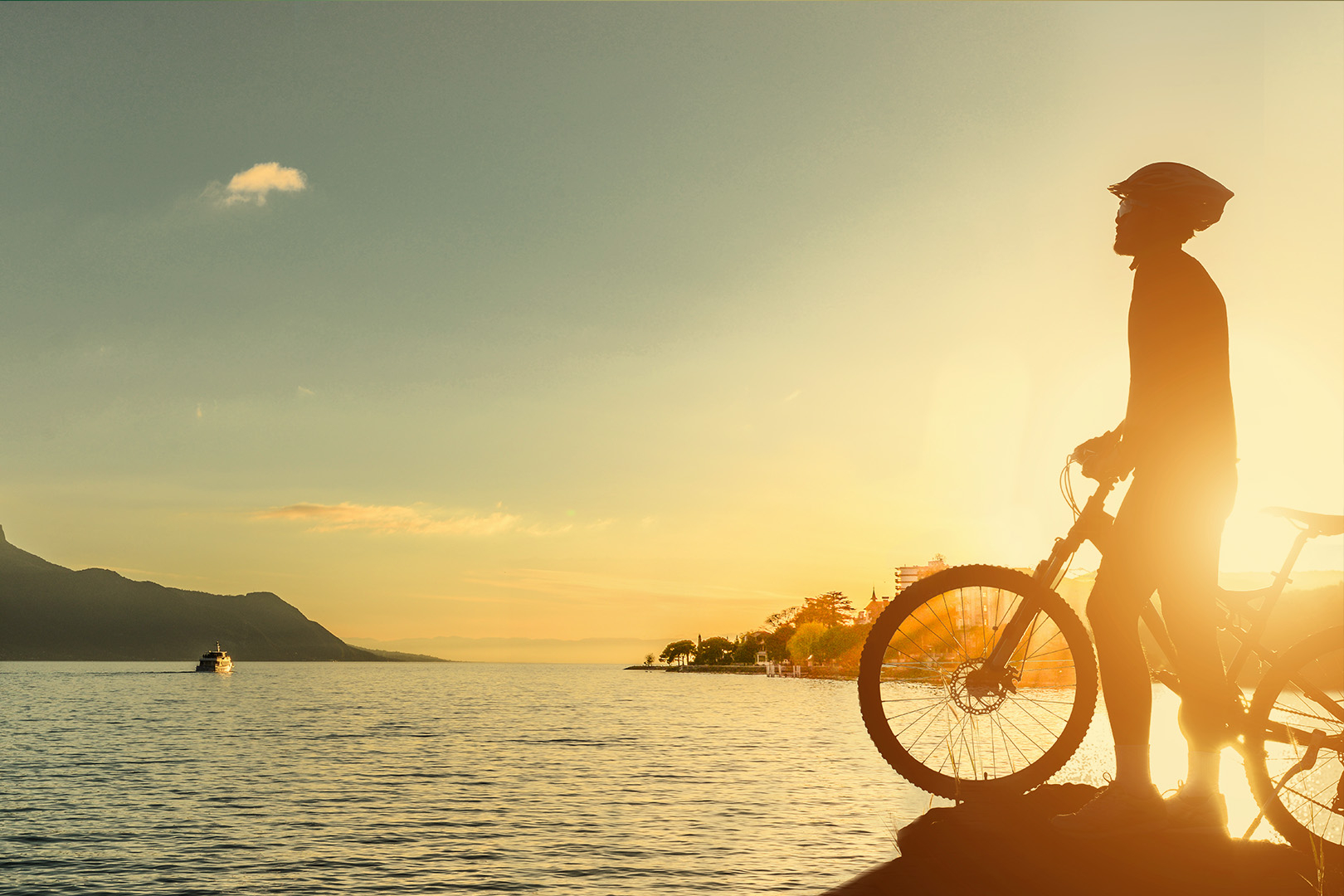 Vélo Coucher de soleil