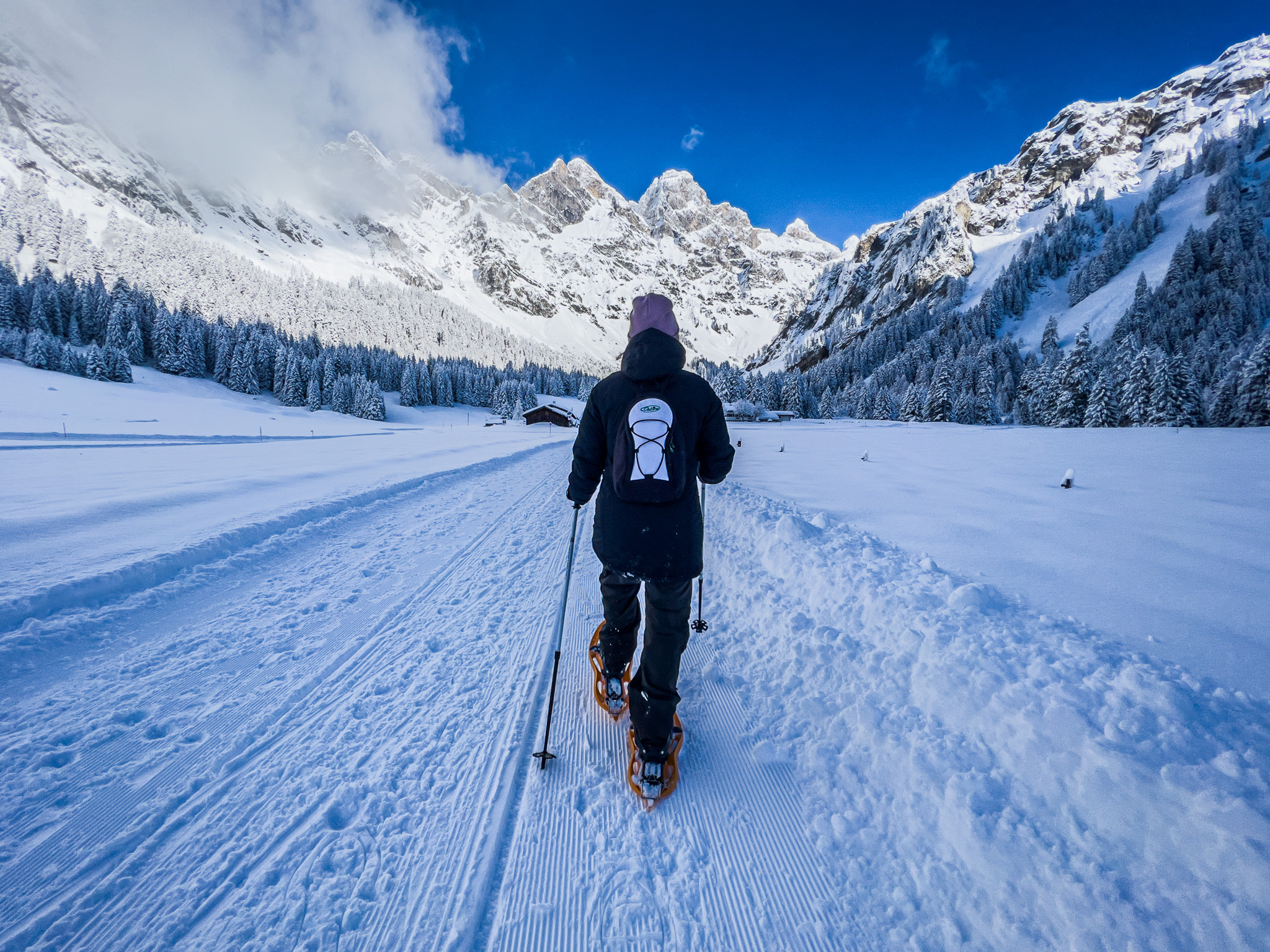 Gourmetwanderung mit Schneeschuhen in Solalex