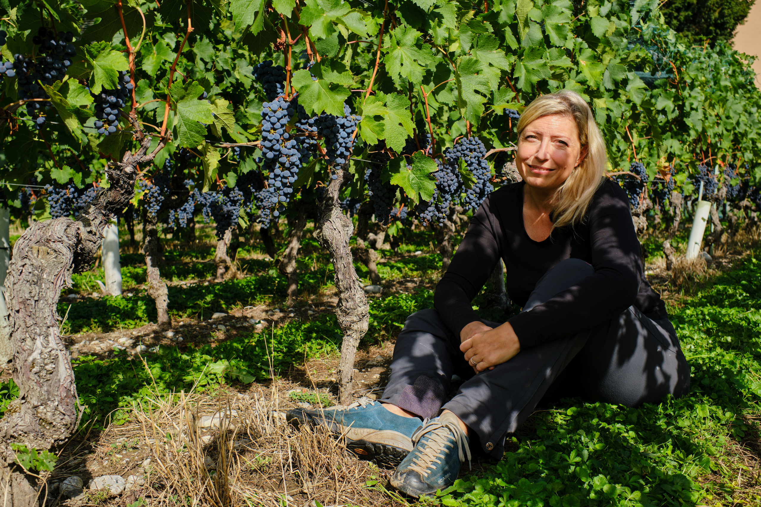 Weinbauerin in Aigle