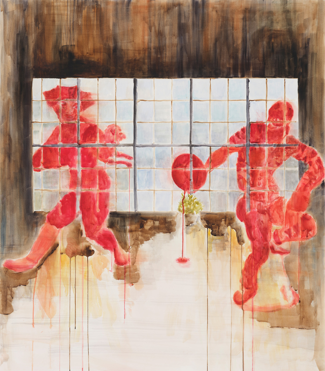 Uwe Wittwer (*1954 Zurich), Bühne, 2022, aquarelle sur papier, 126,8 x 112 cm, collection de l’artiste © Uwe Wittwer 