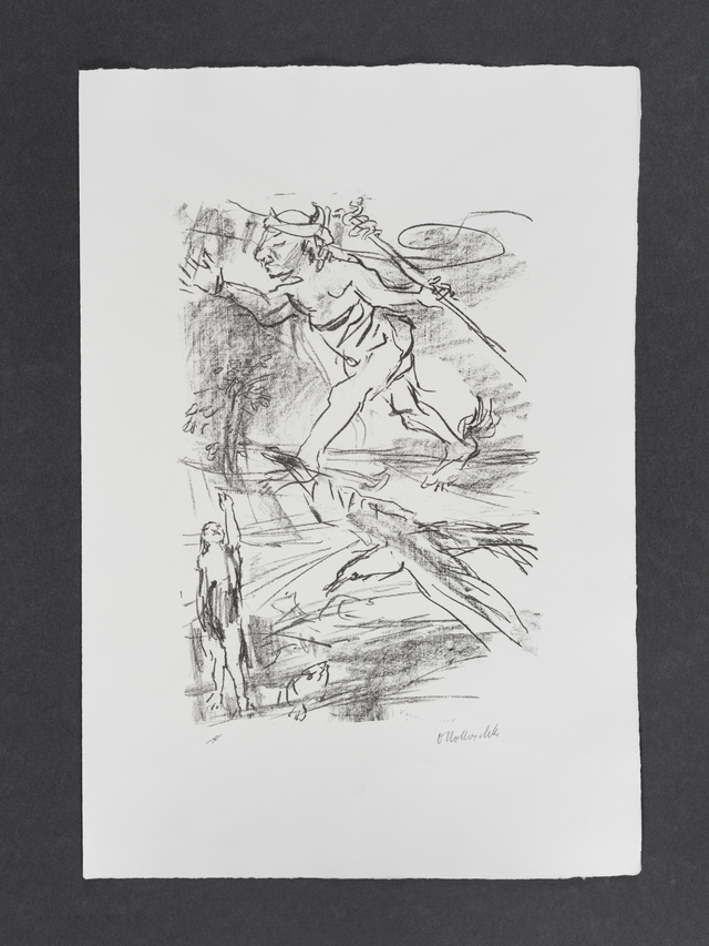 Oskar Kokoschka (1886–1980), L’Odyssée – Hermès s’envole vers Calypso, 1963–1966, publ. 1966, lithographie sur papier, 378 x 257 mm, Fondation Oskar Kokoschka, Musée Jenisch Vevey, photographie : Julien Gremaud 