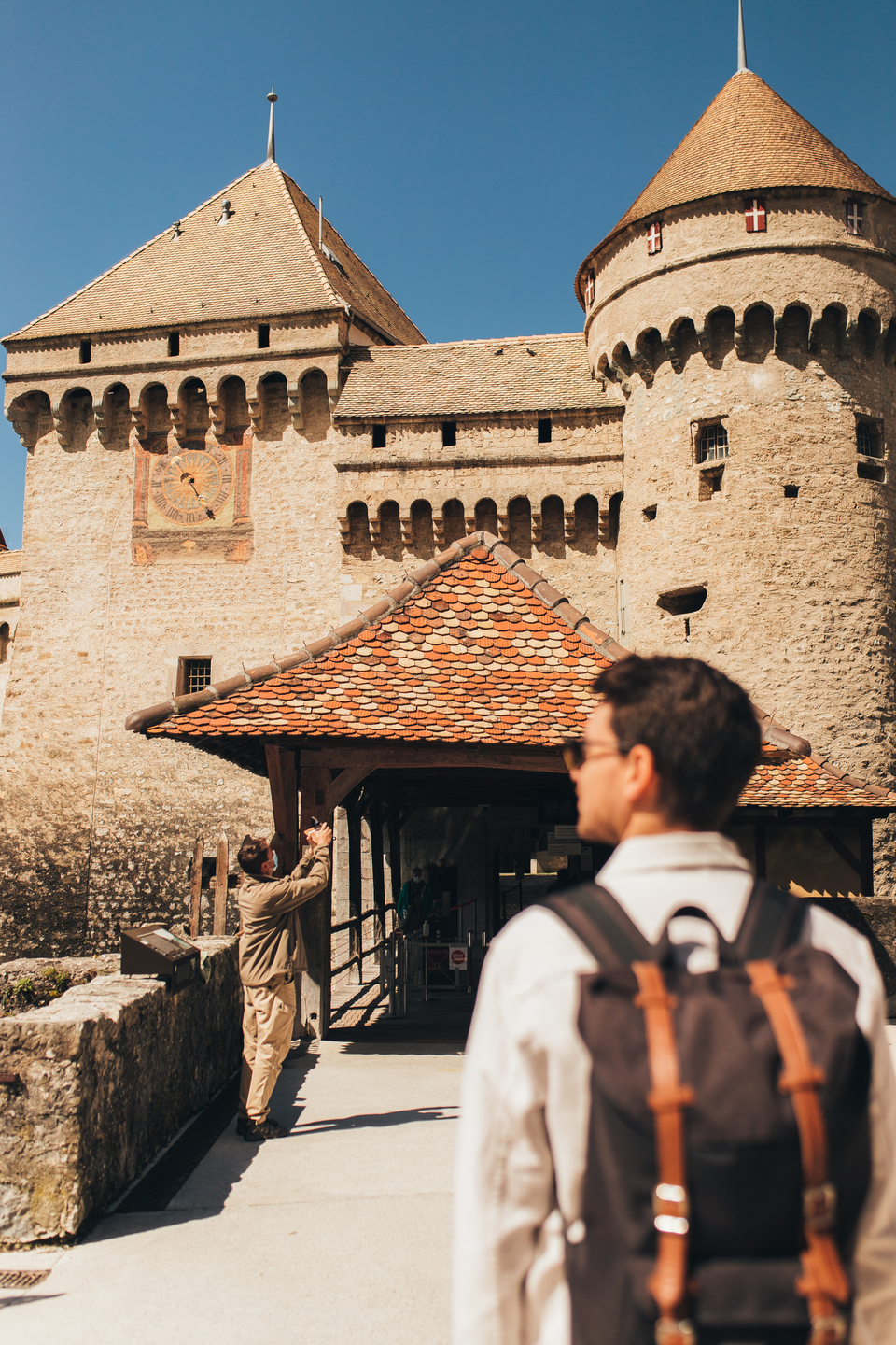 Der Eingang von Schloss Chillon
