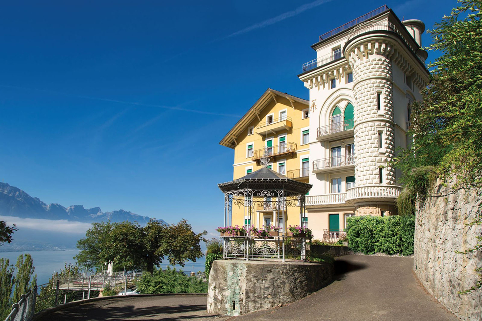 The school is in a historic building with breathtaking views