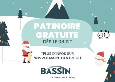 Patinoire gratuite à Bassin Centre