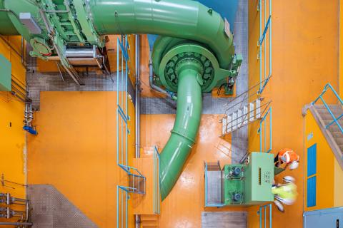 Visite de la centrale hydraulique de La Dernier
