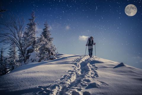 Sortie pleine lune en raquettes au col du Marchairuz