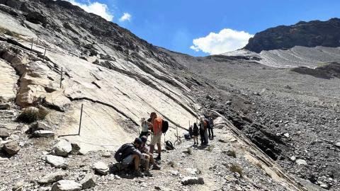 Visite sur les traces des ancêtres des dinosaures