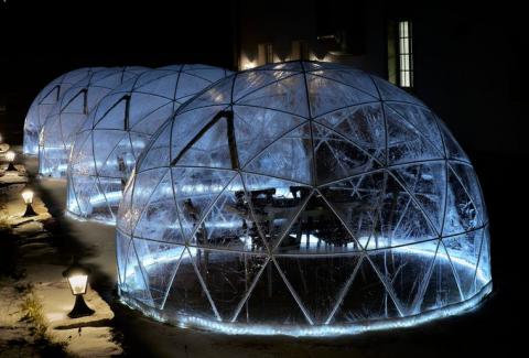 Fondue sous igloo à Bellelay