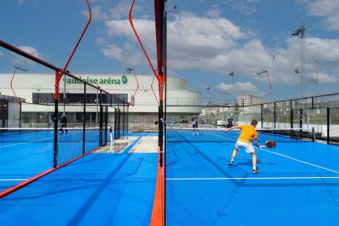 Centre de padel à la Vaudoise Aréna