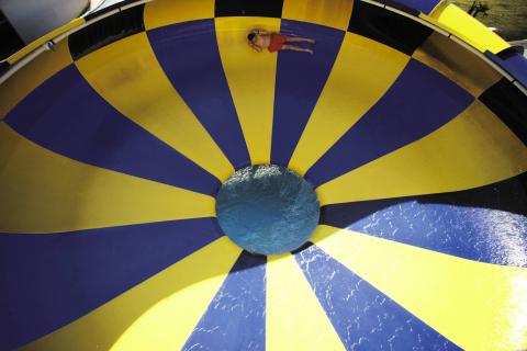 Nouveau toboggan à Aquaparc