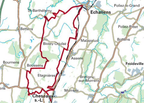 Balade à vélo entre Cheseaux et Echallens