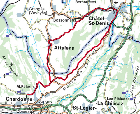 Balade à vélo au départ de Jongny