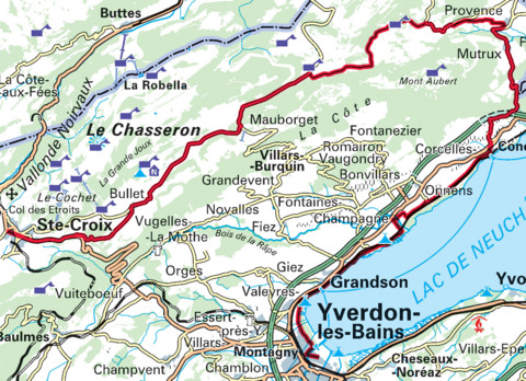 Balade à vélo de Sainte-Croix à Yverdon
