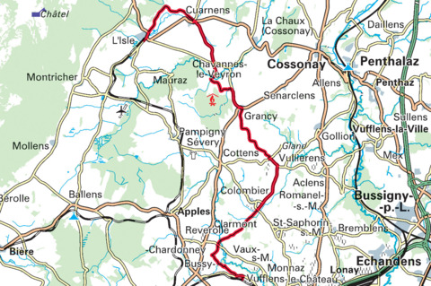 Balade à vélo de L&rsquo;Isle à Vufflens-le-Château
