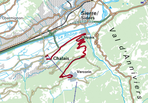 Balade à vélo de Vercorin à Chalais