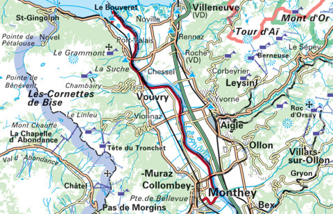 Balade à vélo de Monthey au Léman
