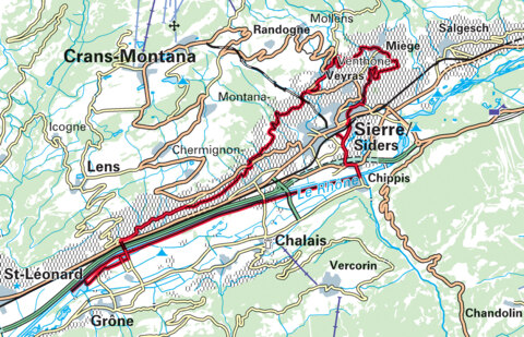 Balade à vélo de Sierre au lac de la Brèche