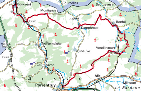 Balade à vélo à travers l’Ajoie