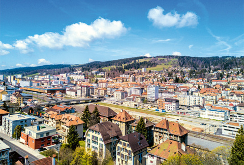Tour à La Chaux de Fonds à e-bike