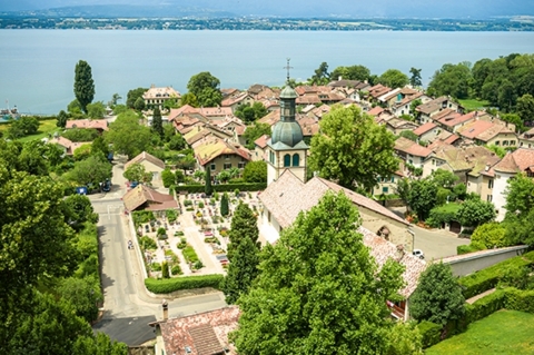 Le long de l’Hermance, presque en France