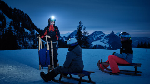 Luge nocturne à Charmey (FR)